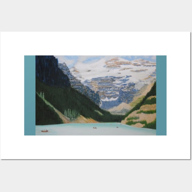 Lake Louise, near Banff, Canadian Rockies - in Oils Wall Art by JennyCathcart